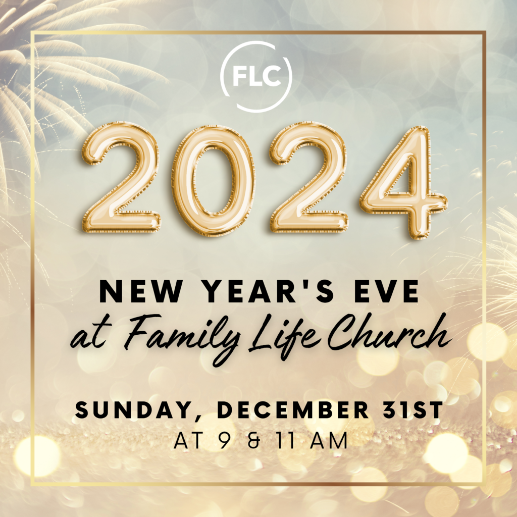 Please join us for New Year's Eve services on Sunday, Dec. 31st.  Services will be held during the regular Sunday morning service times, at 9 and 11 a.m.  We will NOT be having evening services.    Come join us as we celebrate all God has done in the year 2023, and look forward with great expectation to what He's going to do in the new year, 2024!  Children's classes will be available.