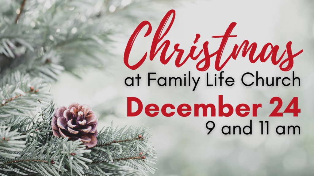 Please join us for our annual Christmas Eve services on Sunday, Dec. 24th.  This year, our services will be held during the regular Sunday morning service times, at 9 and 11 a.m.  We will NOT be having evening services this year.  Come celebrate the birth of Jesus with us as we rejoice in the fact that our Savior came to earth and set us free!  There will be no children's classes as this is a family service; however, Pre-K, Toddlers, & Nursery will be available.